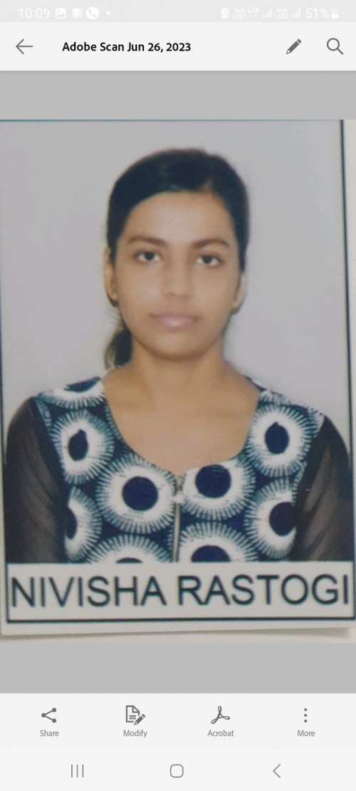 Nivisha Rastogi All Academic Subjects,Business Study,Economics home tutor in Prayagraj.